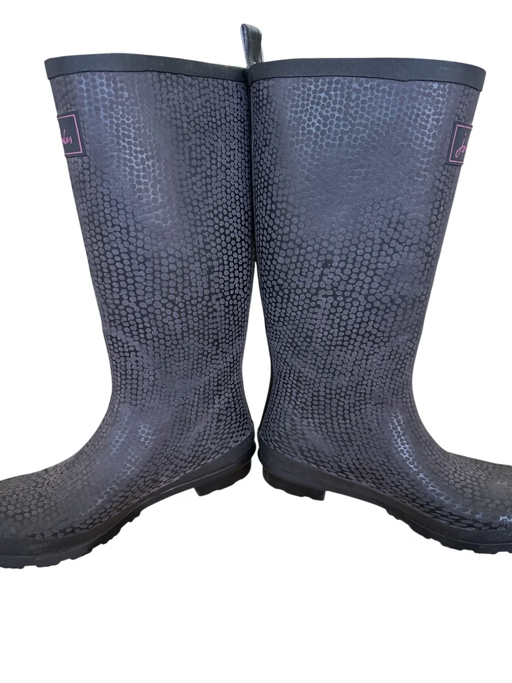 JOULES Nessie Tall Welly‎ Rainboots Snake Inspired Waterproof Classic US Size 9